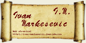 Ivan Markešević vizit kartica
